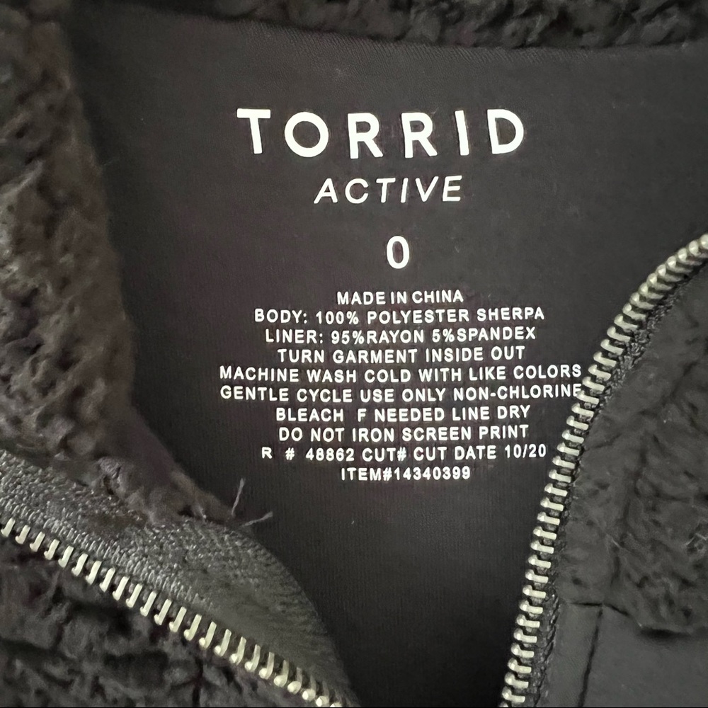 Torrid black Sherpa half-zip active pullover - Picture 11 of 11